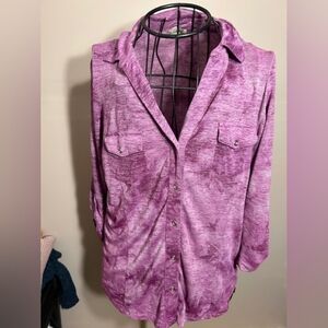 size extra large womens blouse light weight casual dress shirt purple